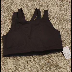 NWT high neck yback train bra black size 8